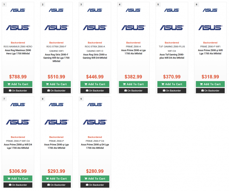 Цены в канадских долларах