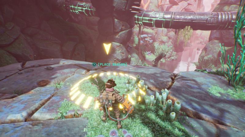 С помощью маяков можно вернуться к кораблю-базе или к любой другой активированной точке перемещения