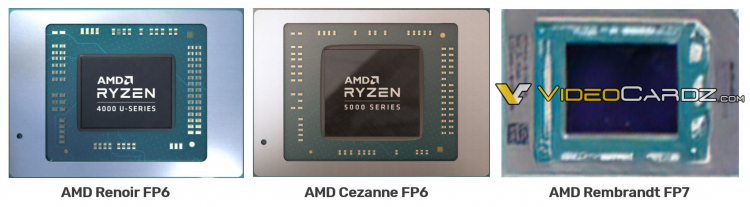 Сравнение AMD Renoir, Cezanne и Rembrandt. Источник изображения: VideoCardz