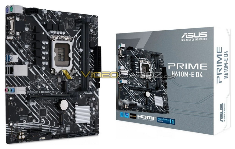 ASUS Prime H610M-E D4. Источник изображения: VideoCardz