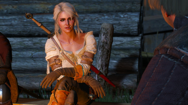 В The Witcher 3: Wild Hunt у Цири с пояса свисает медальон школы Кота